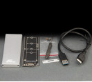 Внешний карман Frime для M.2 NGFF SATA Metal USB 3.0(TYPE-A) up to 5Gb/s Silver 