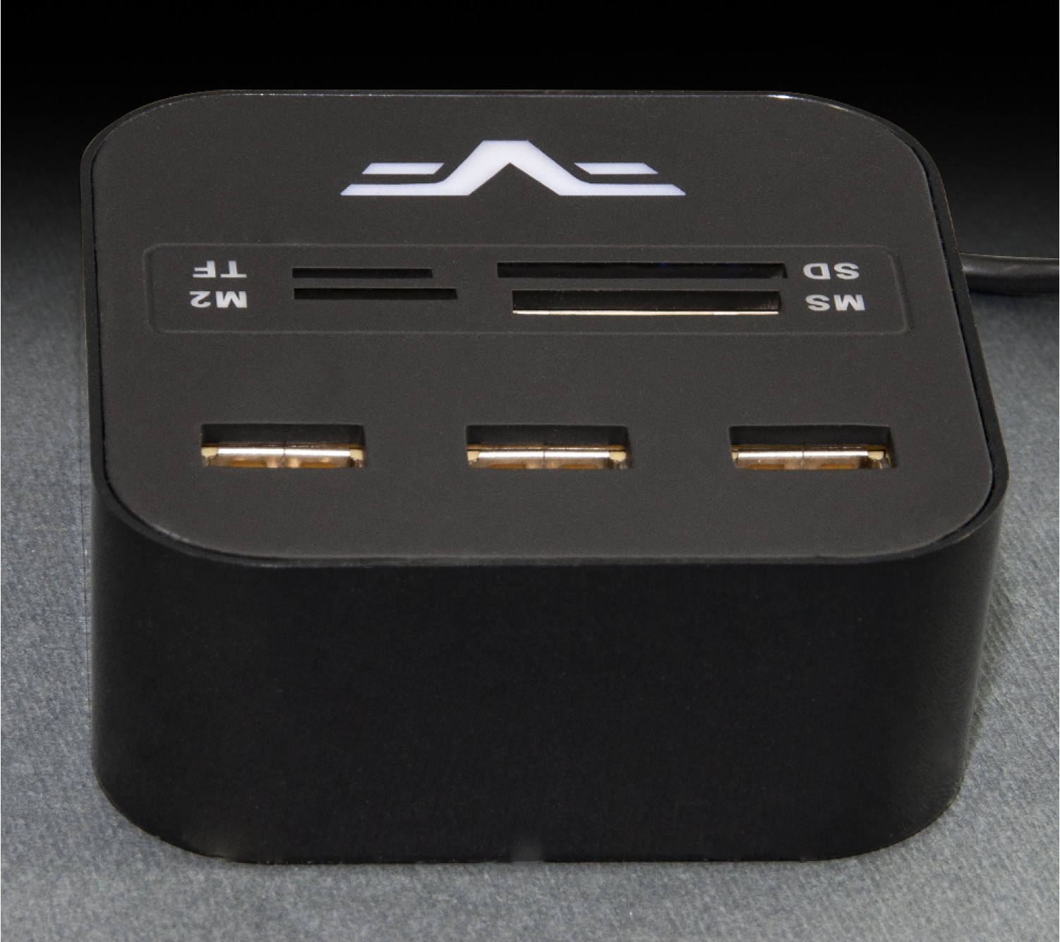 3-х портовый USB-хаб Frime с картридером All-in-One Black