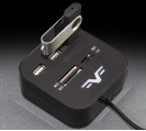 3-х портовий USB-хаб Frime з картрідером All-in-One Black
