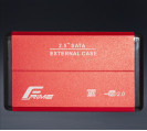 Внешний карман Frime для 2.5" SATA HDD/SSD Metal USB 2.0 Red 