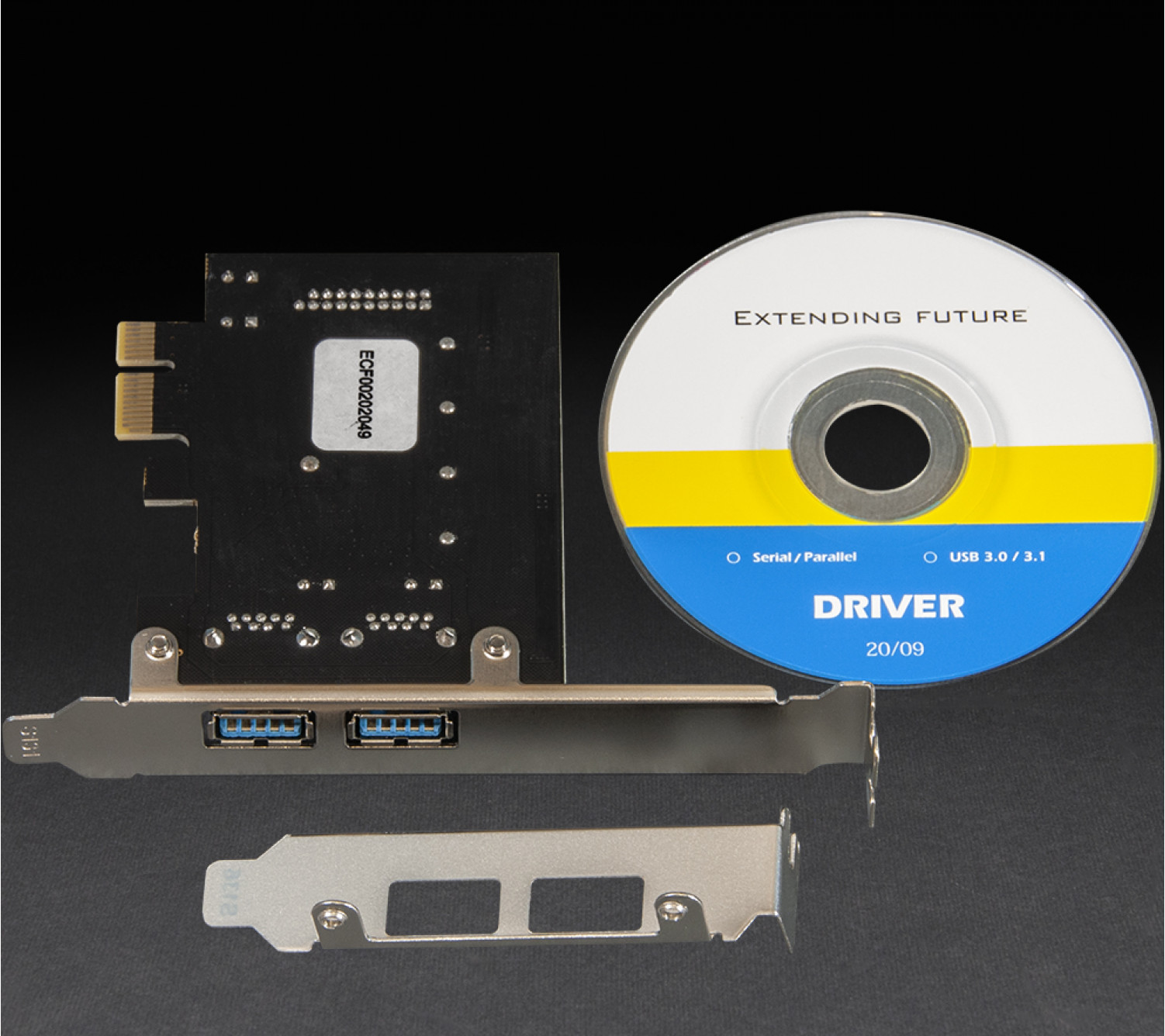 Плата расширения Frime PCI-E to USB3.0 (2 порти) 3A/порт+19pin NEC720201
