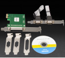 Плата расширения Frime PCI-E x1 to RS232+LPT (2 порта RS232 + 1порт LPT), ASIX AX99100 