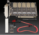 Плата расширения Frime PCI-E x16 to 5 x M.2 (B Key), JMB585