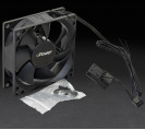 Вентилятор UPower 80x80х25мм 3pin+Molex 1600rpm HB Bearing Black